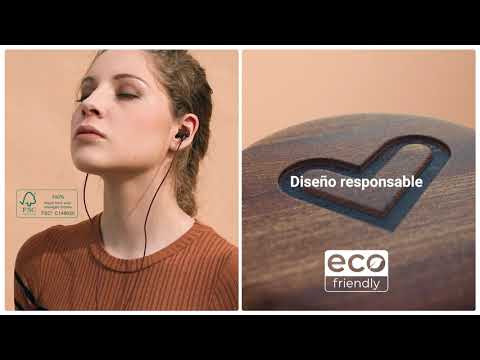 Energy Sistem - Auriculares Madera Earphones Eco Walnut wood