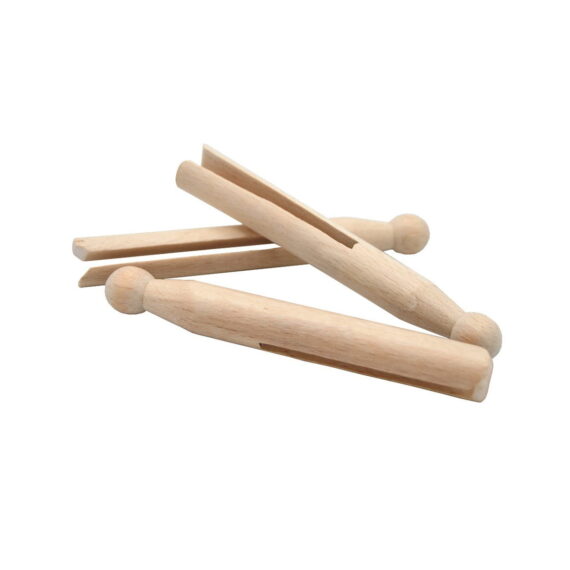 Lola Productos Pinzas de madera | Madera de pino natural resistente a la  humedad | Resistente a la oxidación 7 clips de resorte helicoidal | Soporta