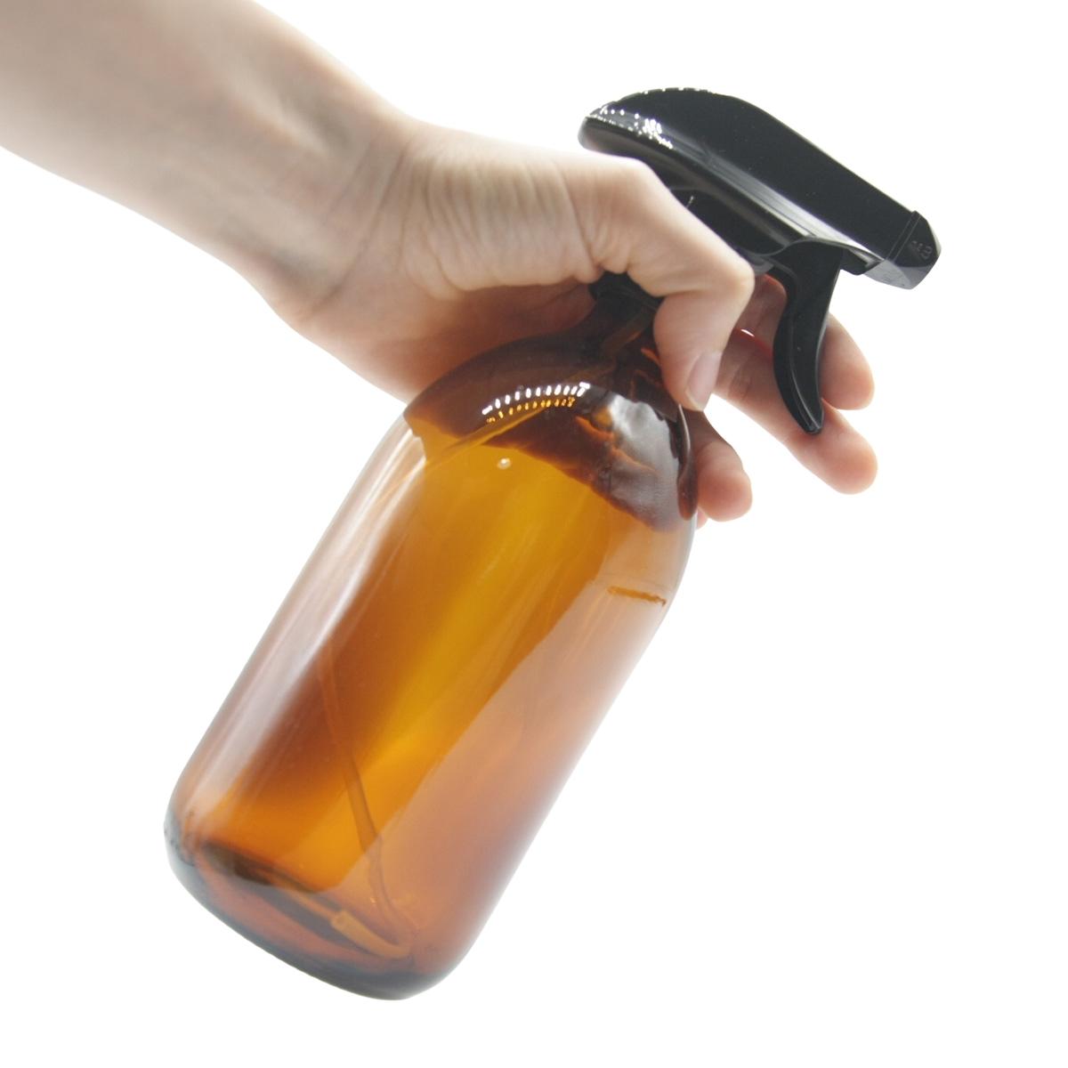 Botella de vidrio con pulverizador ámbar - 500ml • Esturirafi