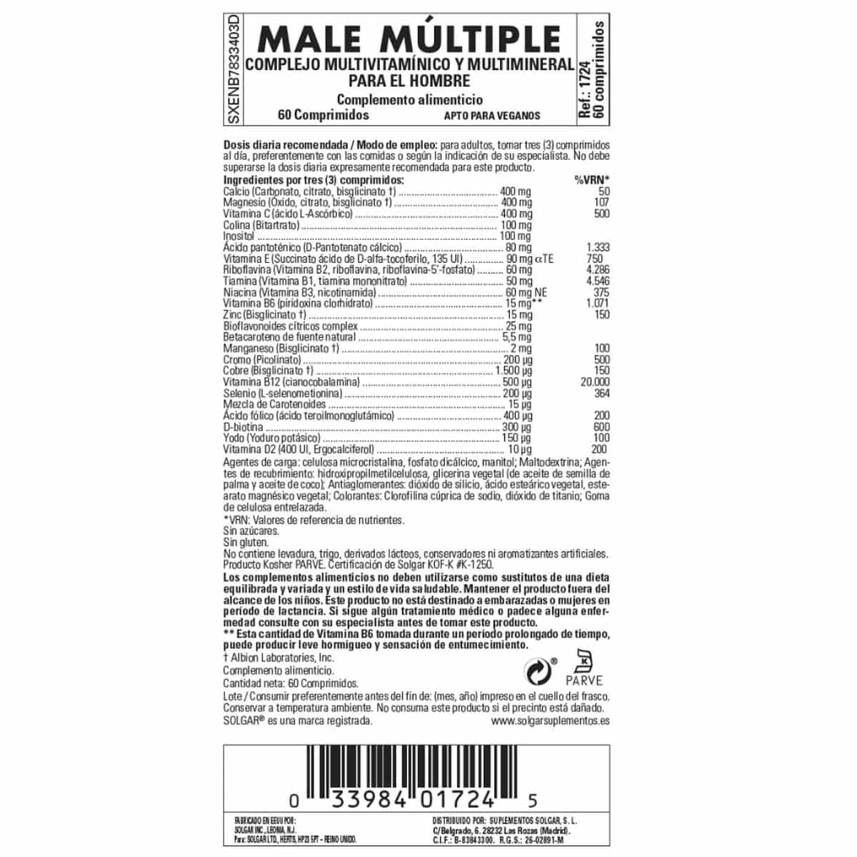 Male Multiple – 60 Comprimidos