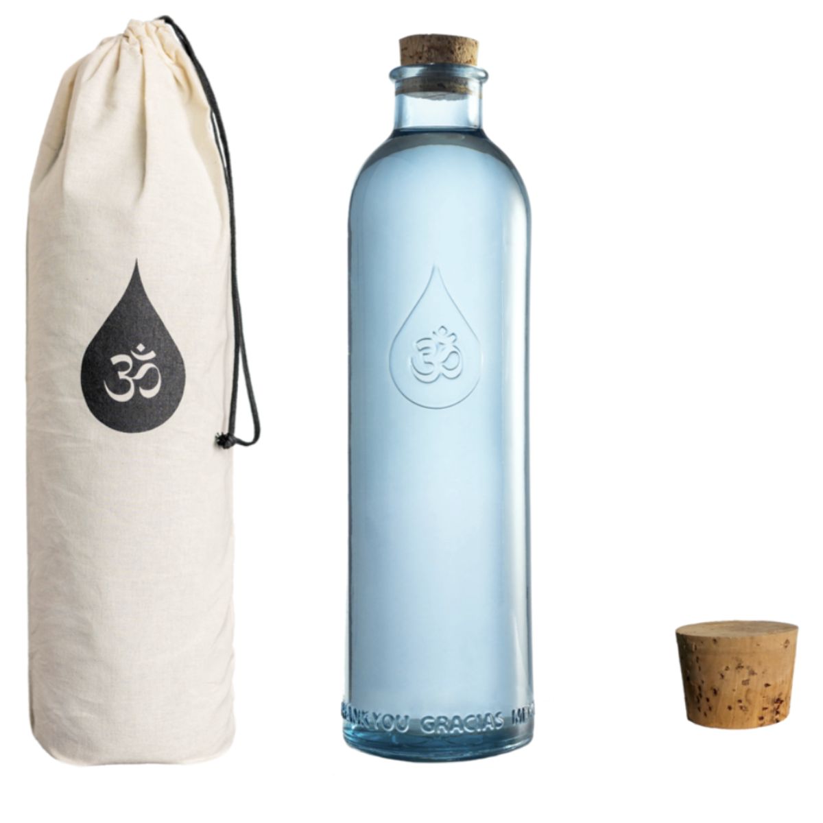 Botella Summer de vidrio para agua y té 1 litro (Solo Vidrio)